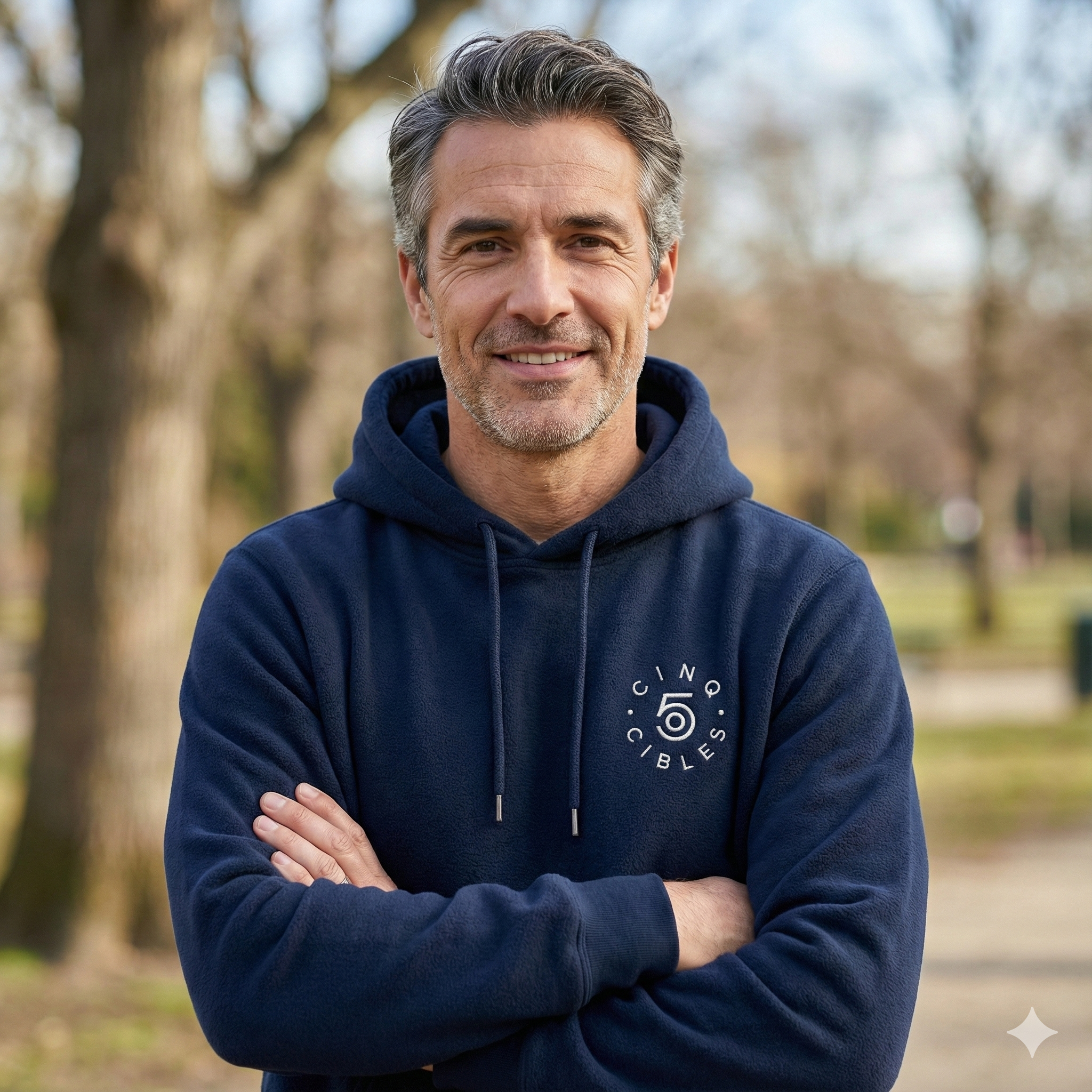 Hoodie marine logo 5 Cibles