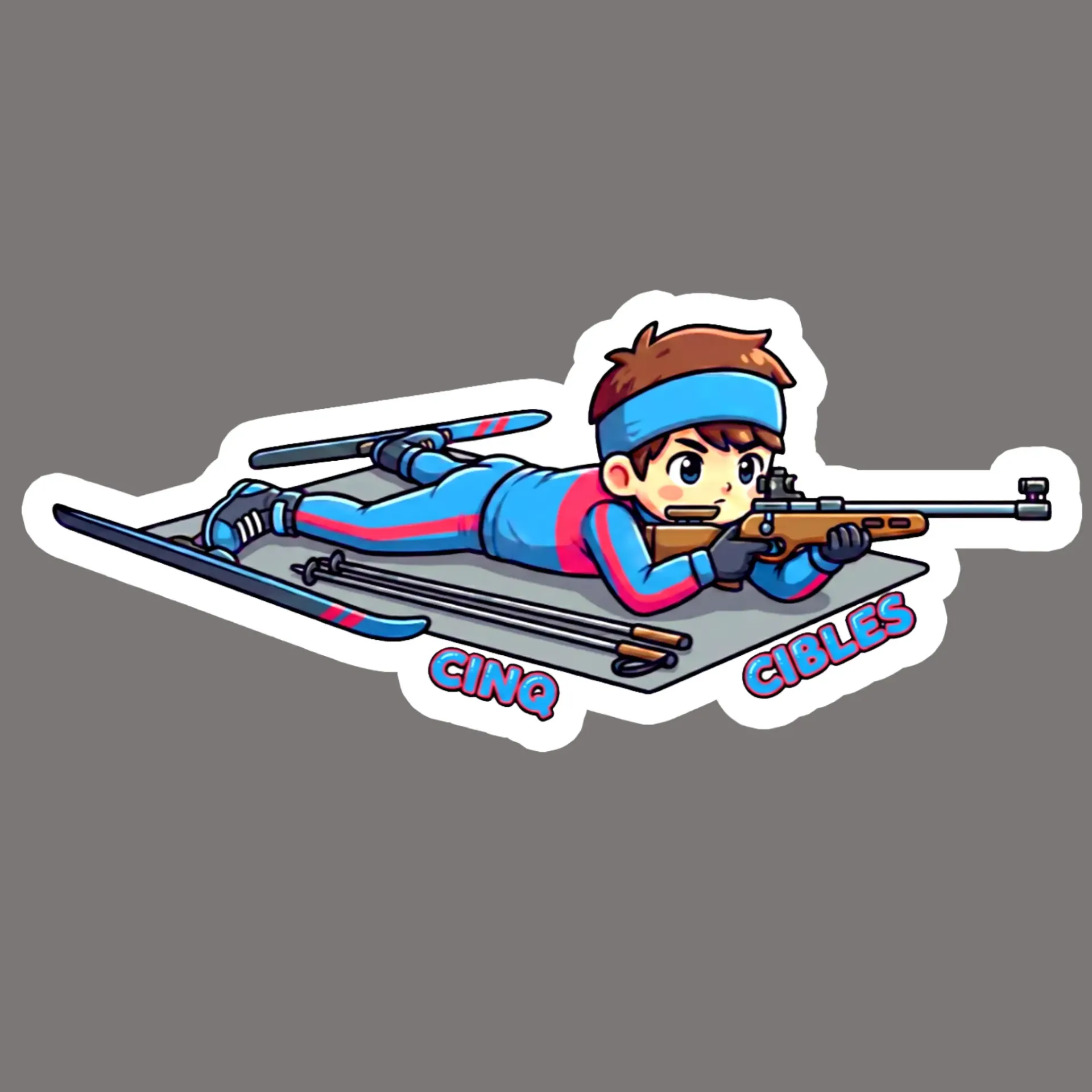 Sticker tir couché